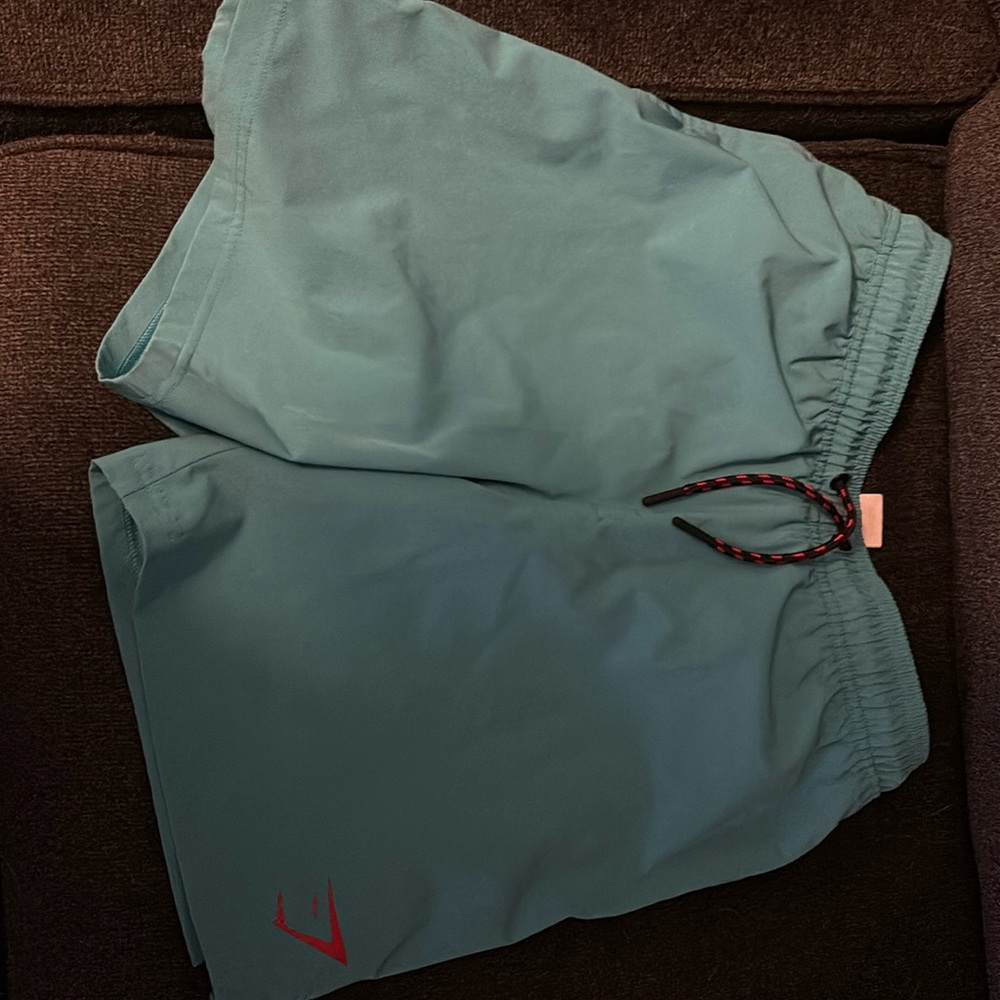 Men’s gym shark swim trunks